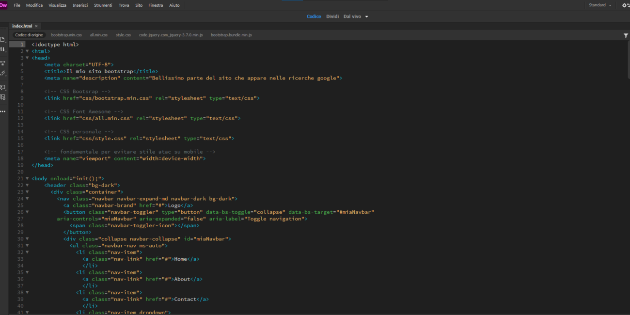 bootstrap dreamweaver